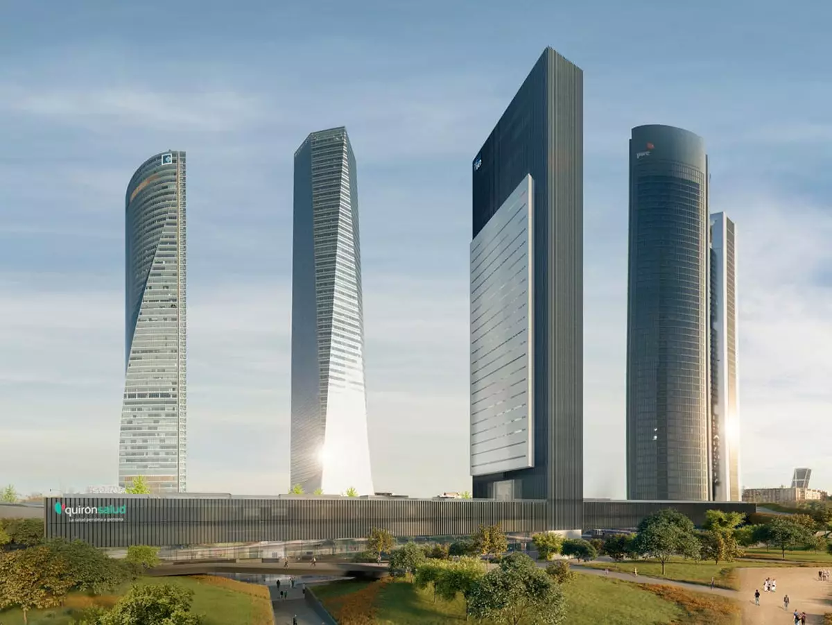 Tukar latar langit Madrid Selamat tinggal kepada Four Towers Hello Five Towers