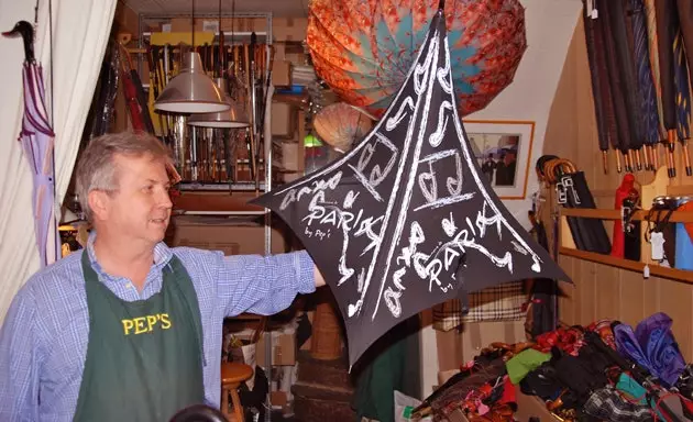 The 'Tour Eiffel' umbrella, Thierry's very indigenous invention