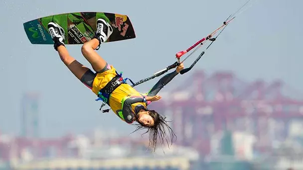 Um Mier segelen mam Weltmeeschter am Kitesurf, Gisela Pulido