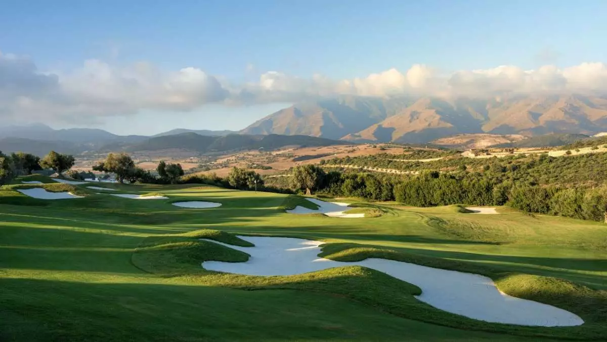 Camp de golf a Finca Cortesin Casares.