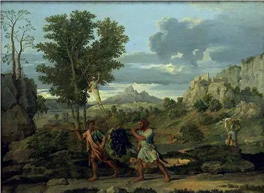 LA Automne ou La Grappe de raisin rapporte de la Terre obećava Nicolas Poussin