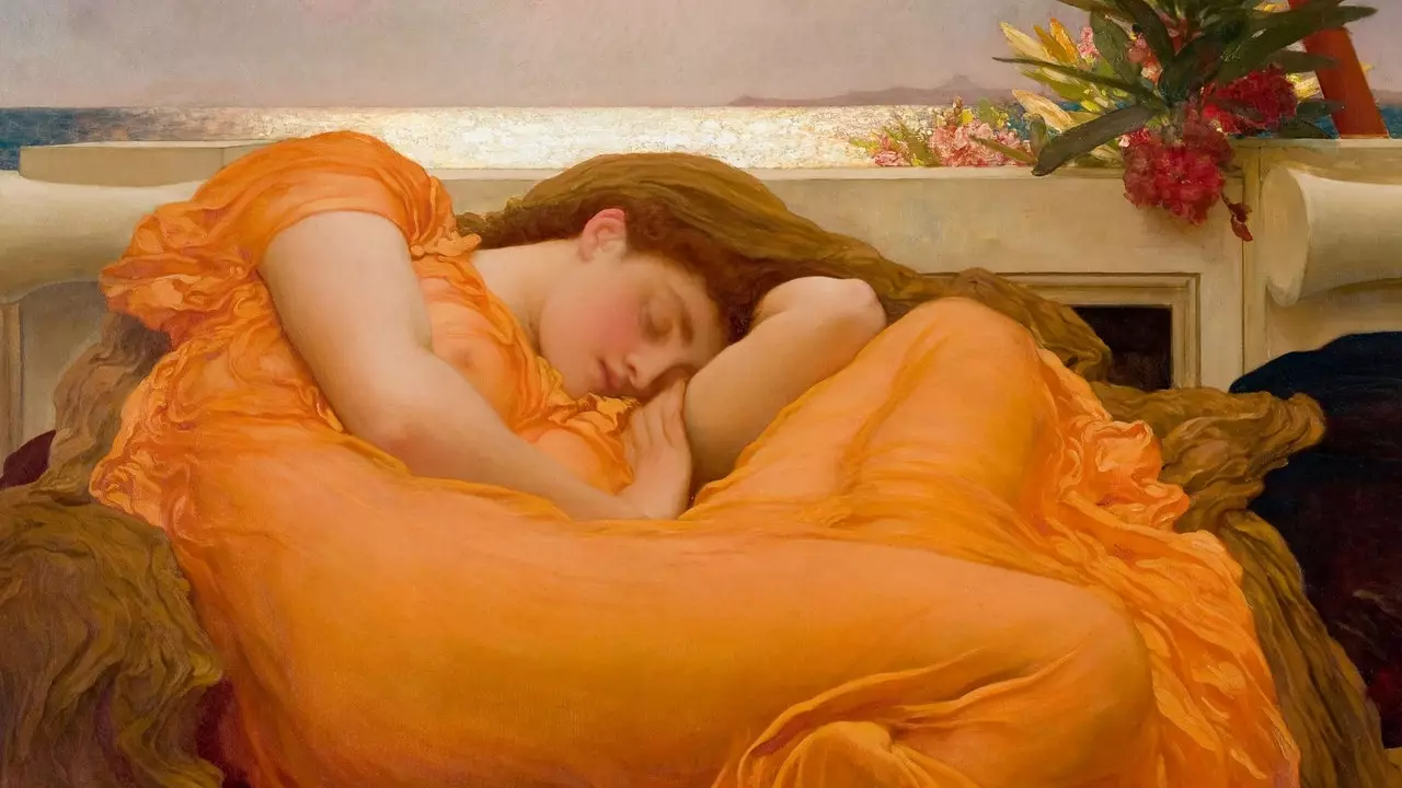 Resa till en målning: "Burning Sun of June", av Frederic Leighton