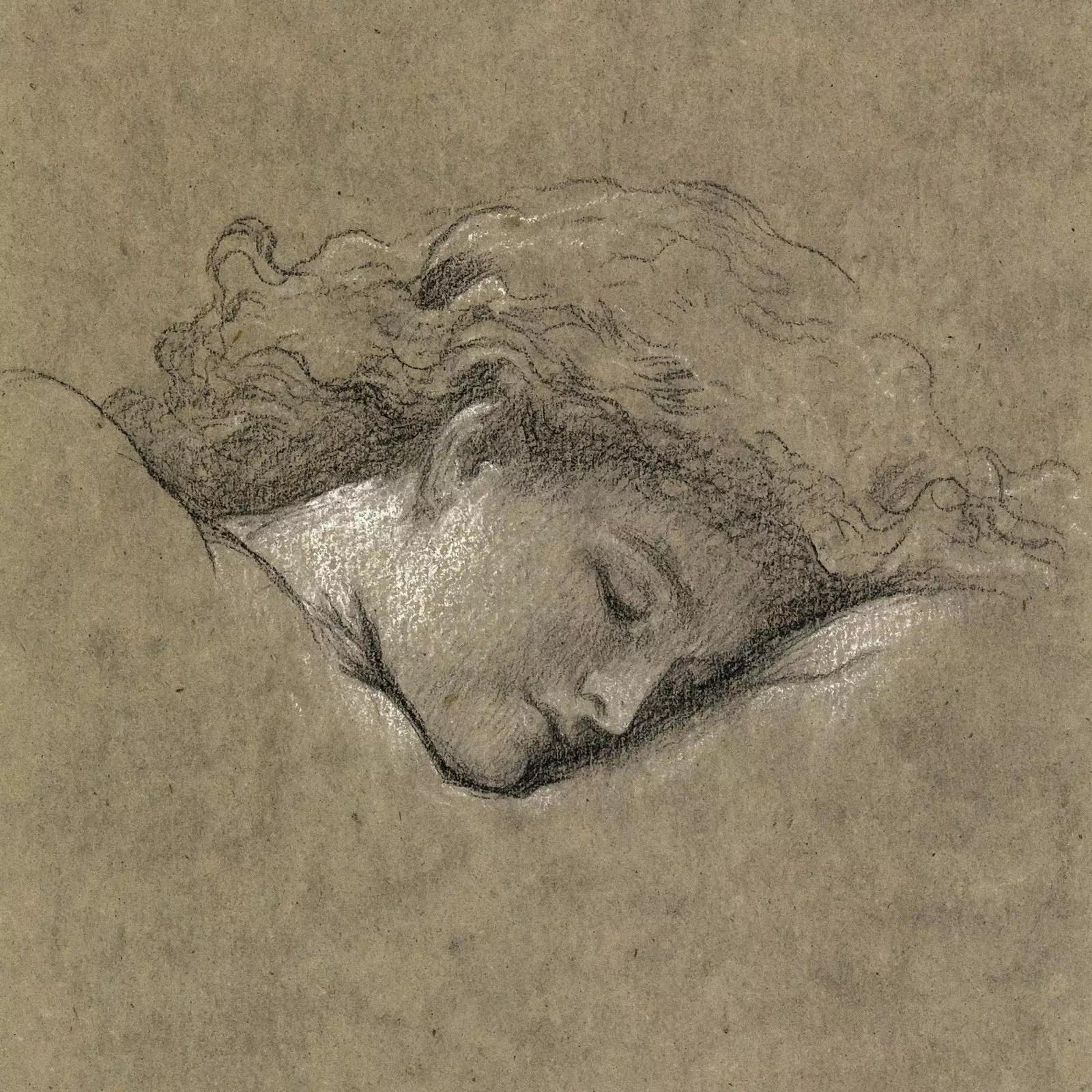 En sketch af Frederic Leighton til 'Burning Sun of June'