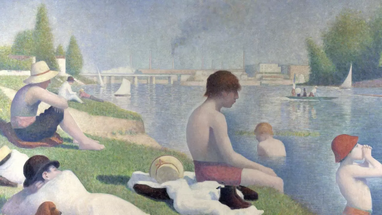 Reis maali juurde: "Asnières'i vann", Georges Seurat