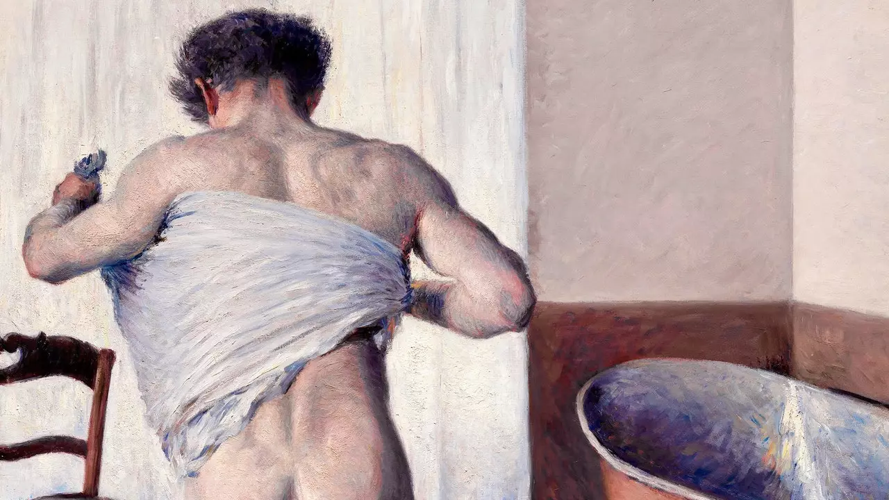 Safari ya kwenda kwenye mchoro: 'Mwanaume bafuni', na Gustave Caillebotte