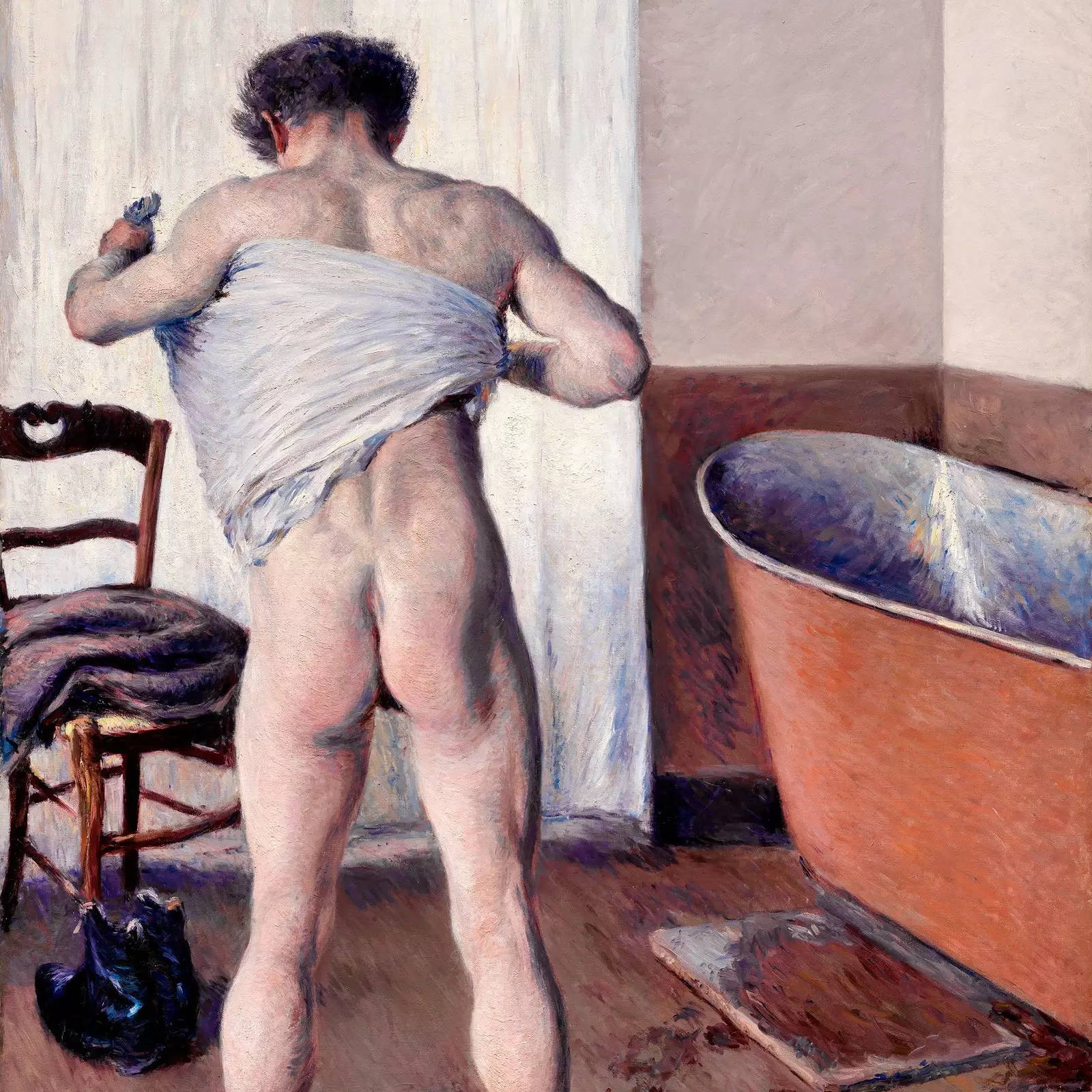 Viatge a un quadre 'Home al bany' de Gustave Caillebotte