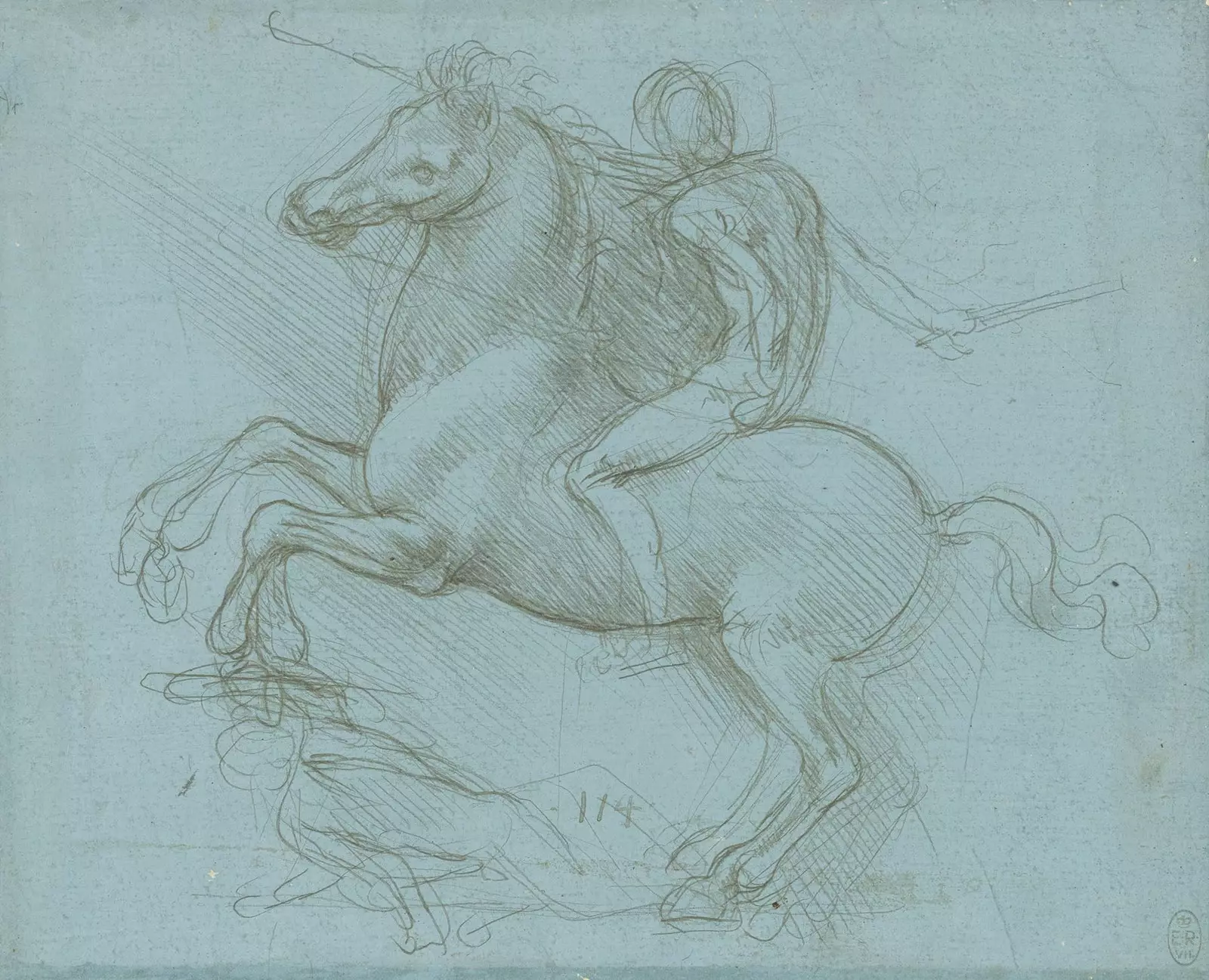 'Um estudo para um monumento equestre' de Leonardo da Vinci