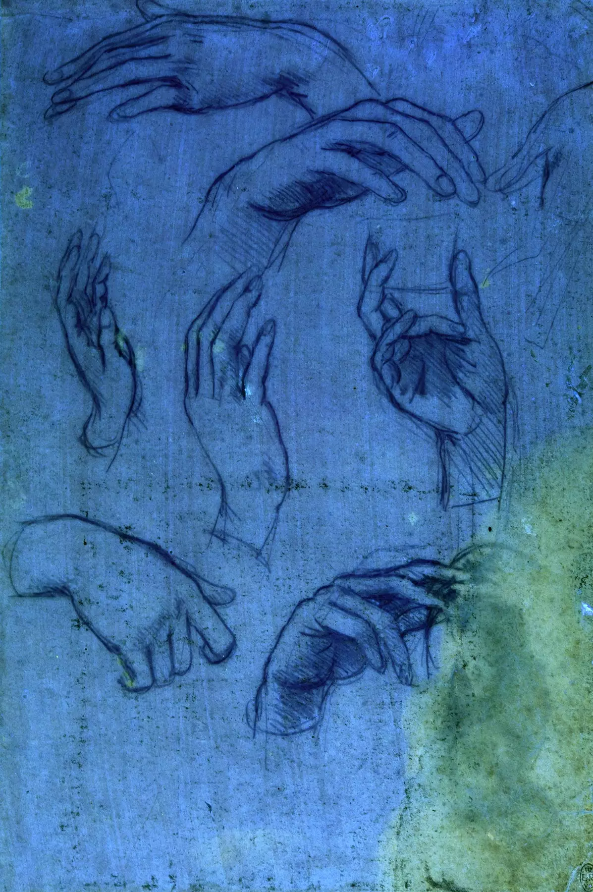 'Studi di mani per l'Adorazione dei Magi' di Leonardo da Vinci