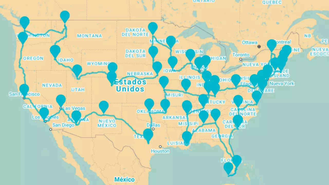 På roadtrip gennem USA? Dette kort fortæller dig, hvor du kan spise i øjeblikket