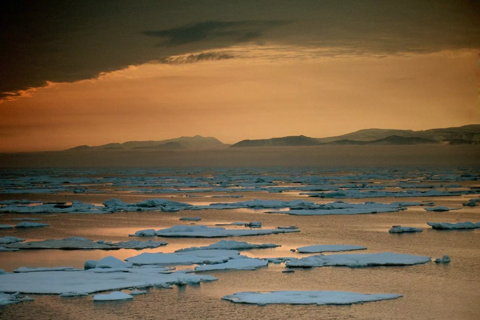 Solnedgang på Wrangel Island