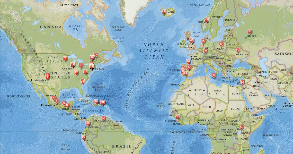 El mapa amb 56 cançons molt festives per celebrar allò que ens demani el cos