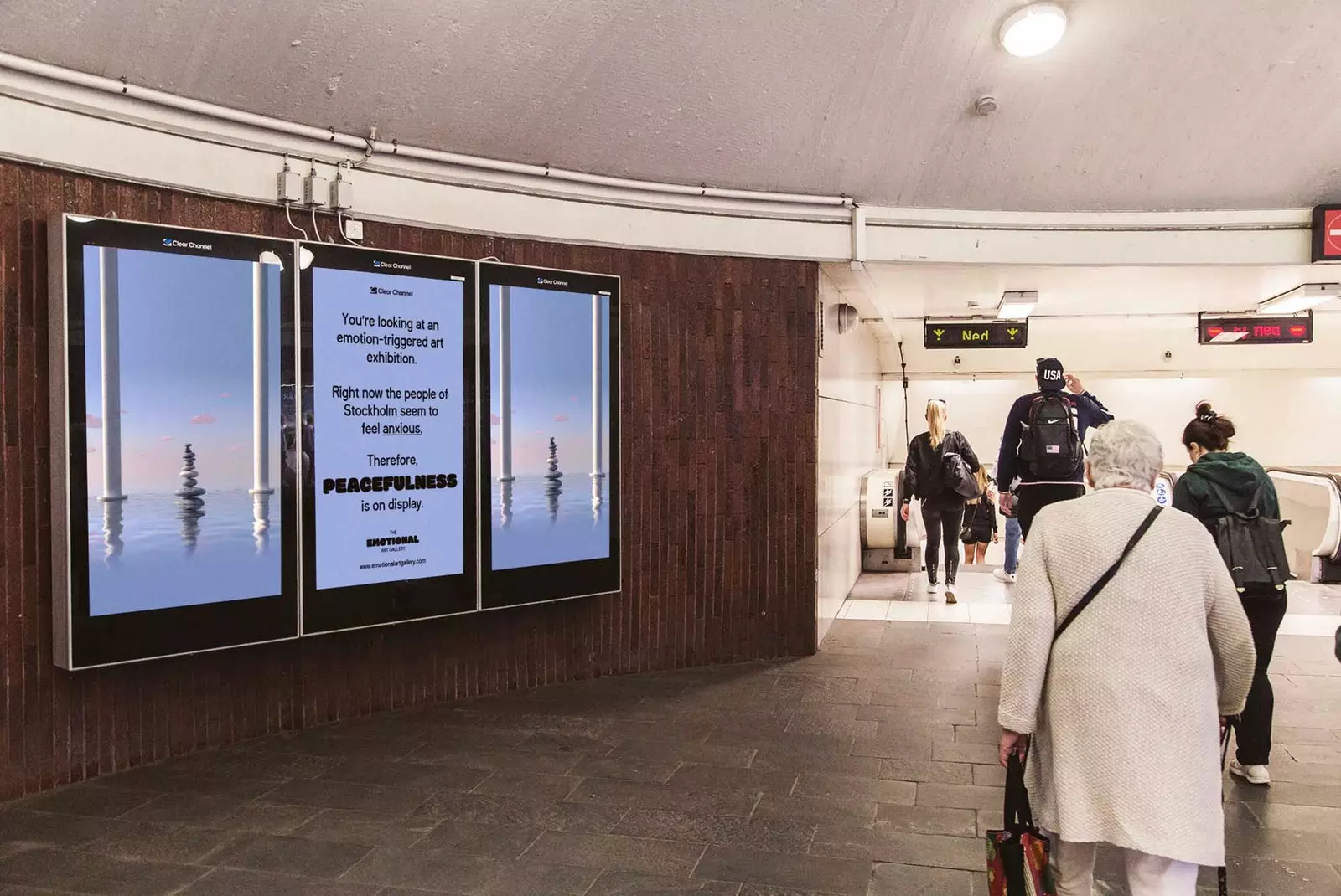 érzelmi művészeti galéria kiállítás a stockholmi metróban