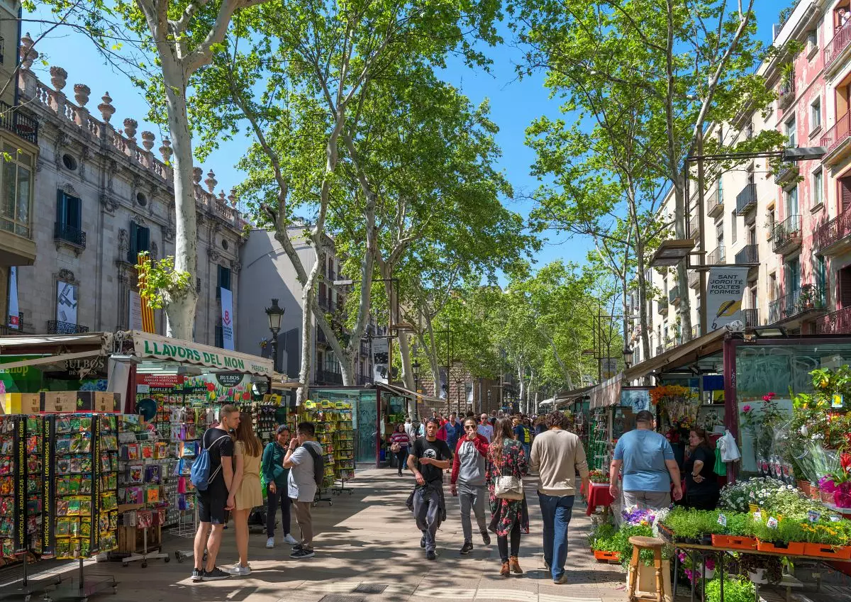 Η Ramblas Barcelona.