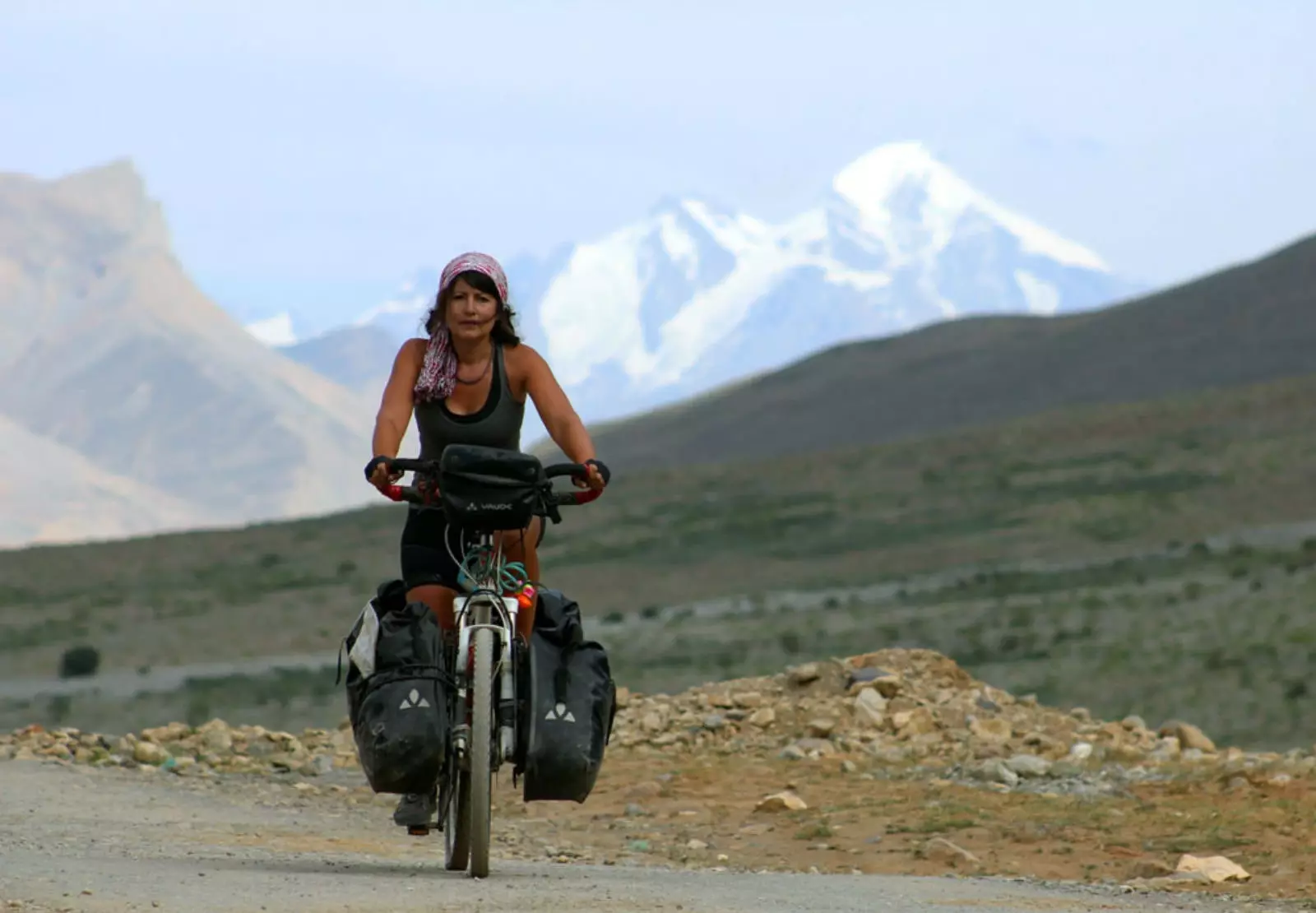 Yolanda Muñoz la voyageuse à vélo.