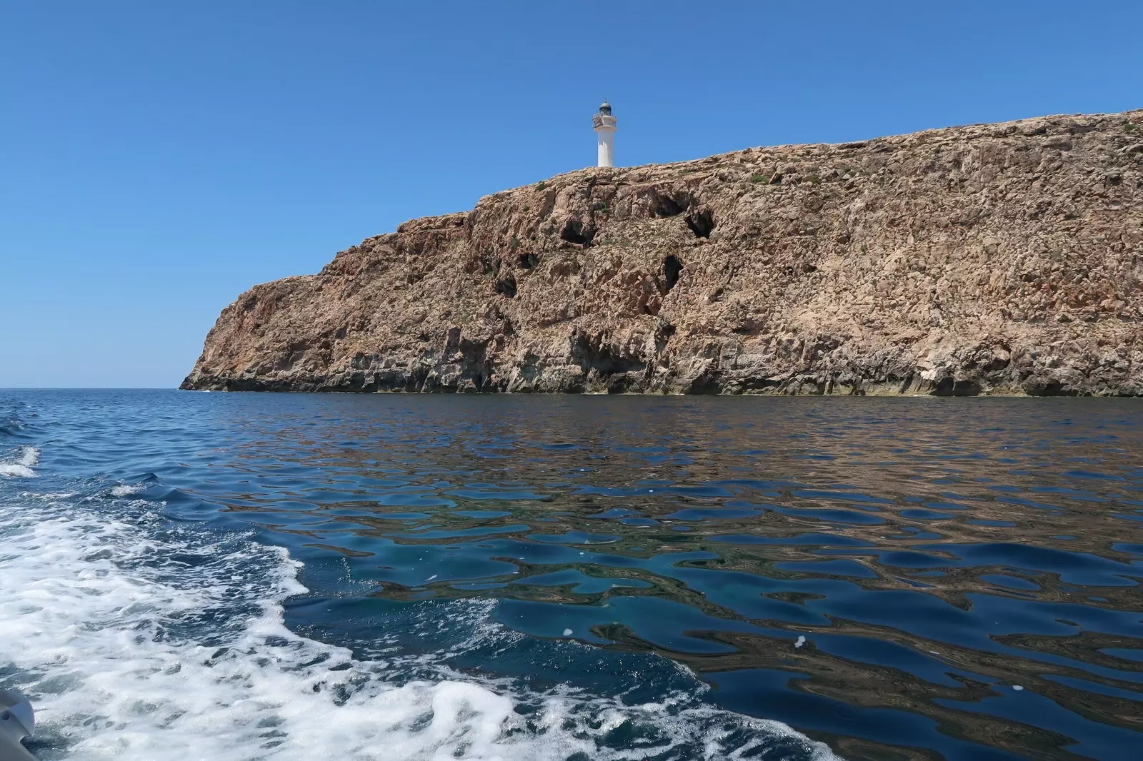 Leuchtturm vum Boot Formentera