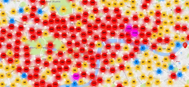 A London Picture Térkép a térképen, hogy képekben utazhasson a múlt Londonján keresztül