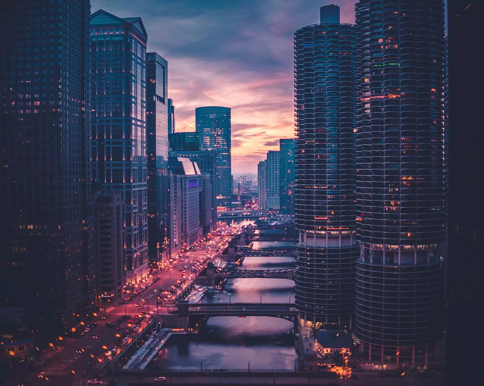 Chicago arkitektúr frá vatninu