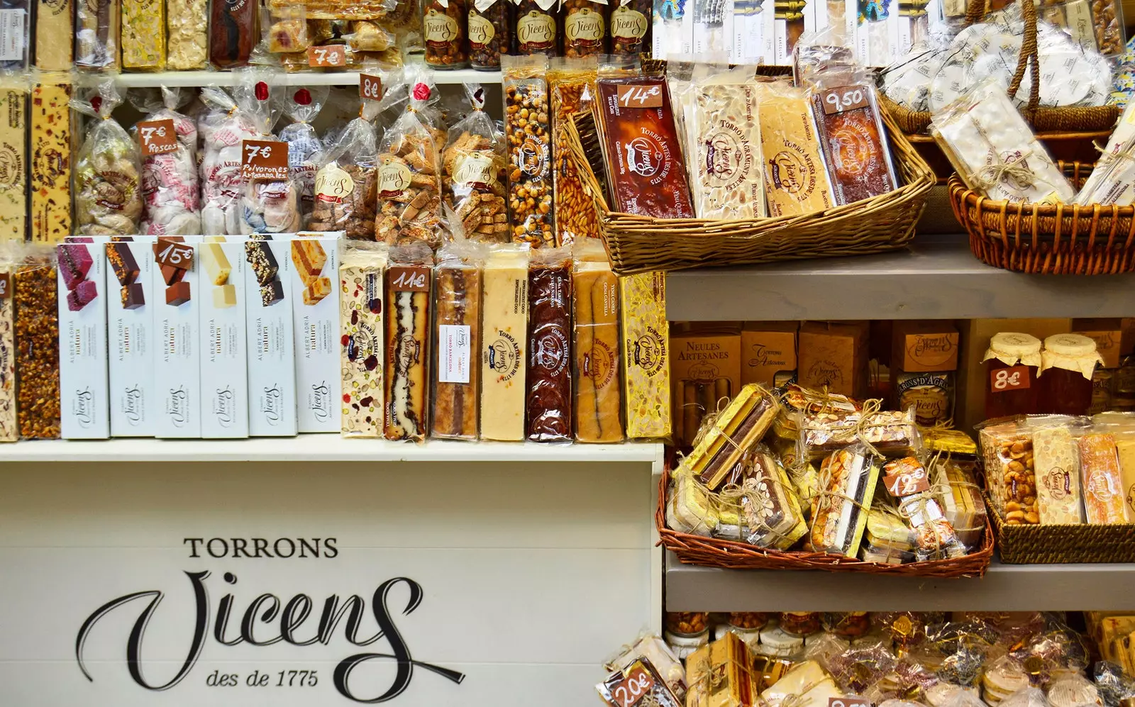 Interior of one of the Torrons Vicens shops