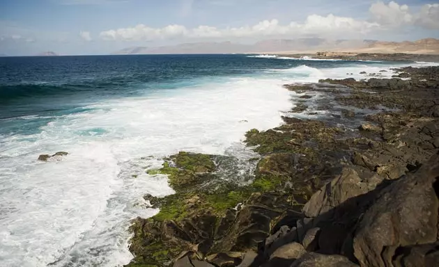 Caleta de Famara på Lanzarote, surferreservatet