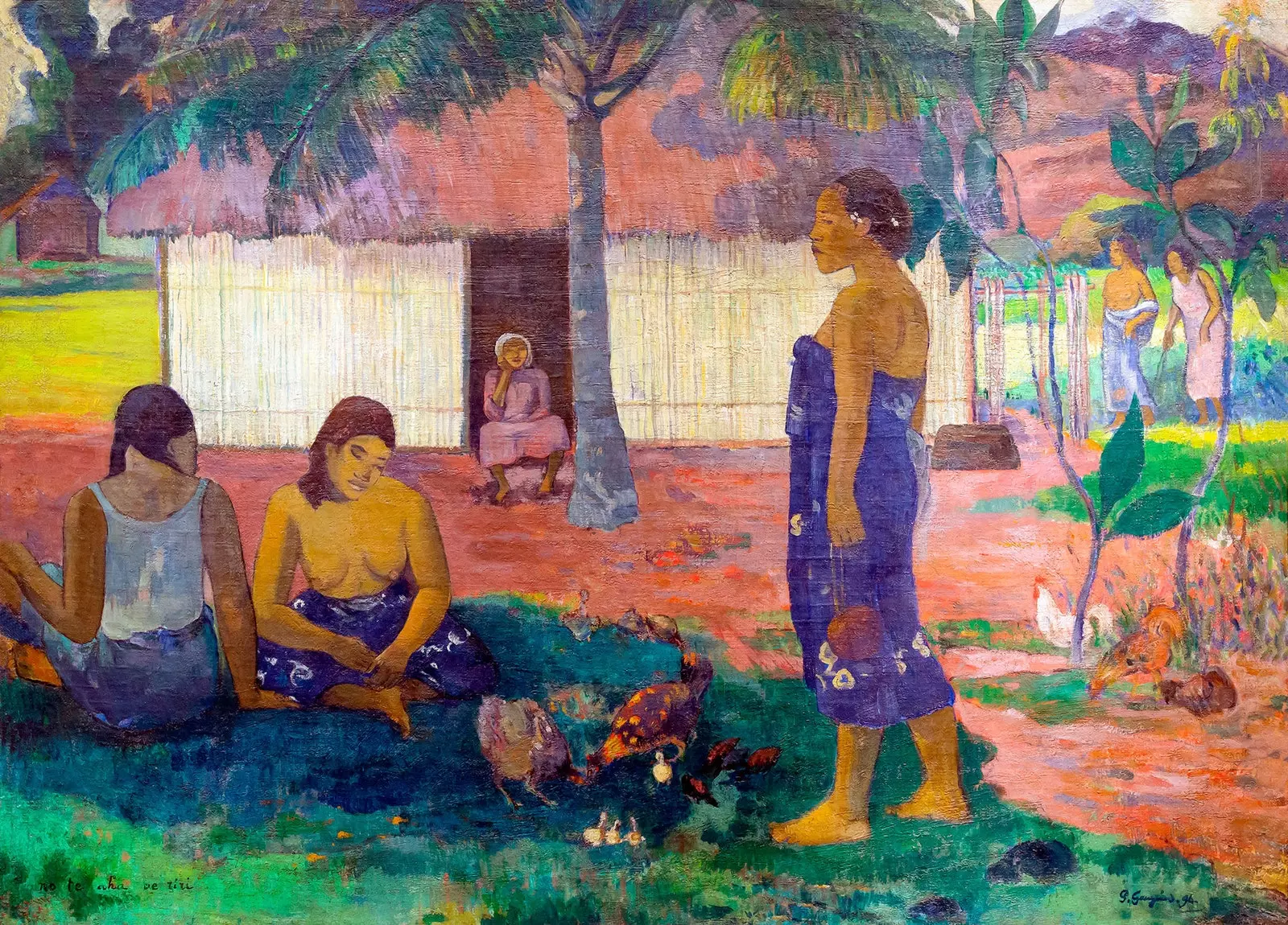 No te aha oe riri Gemälde von Gauguin