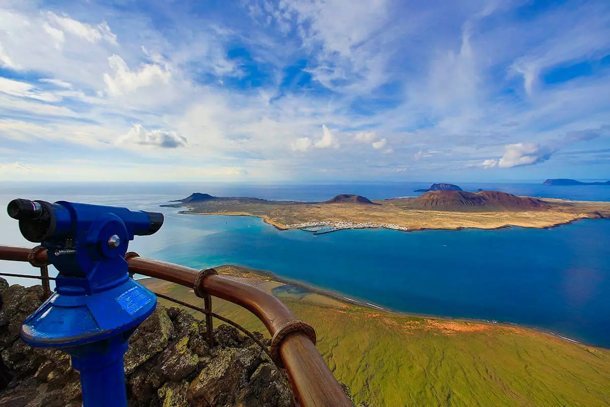 Punto di vista del fiume di Lanzarote