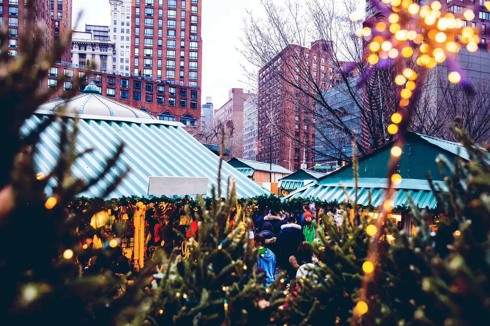 Jarmark bożonarodzeniowy na placu Union Square