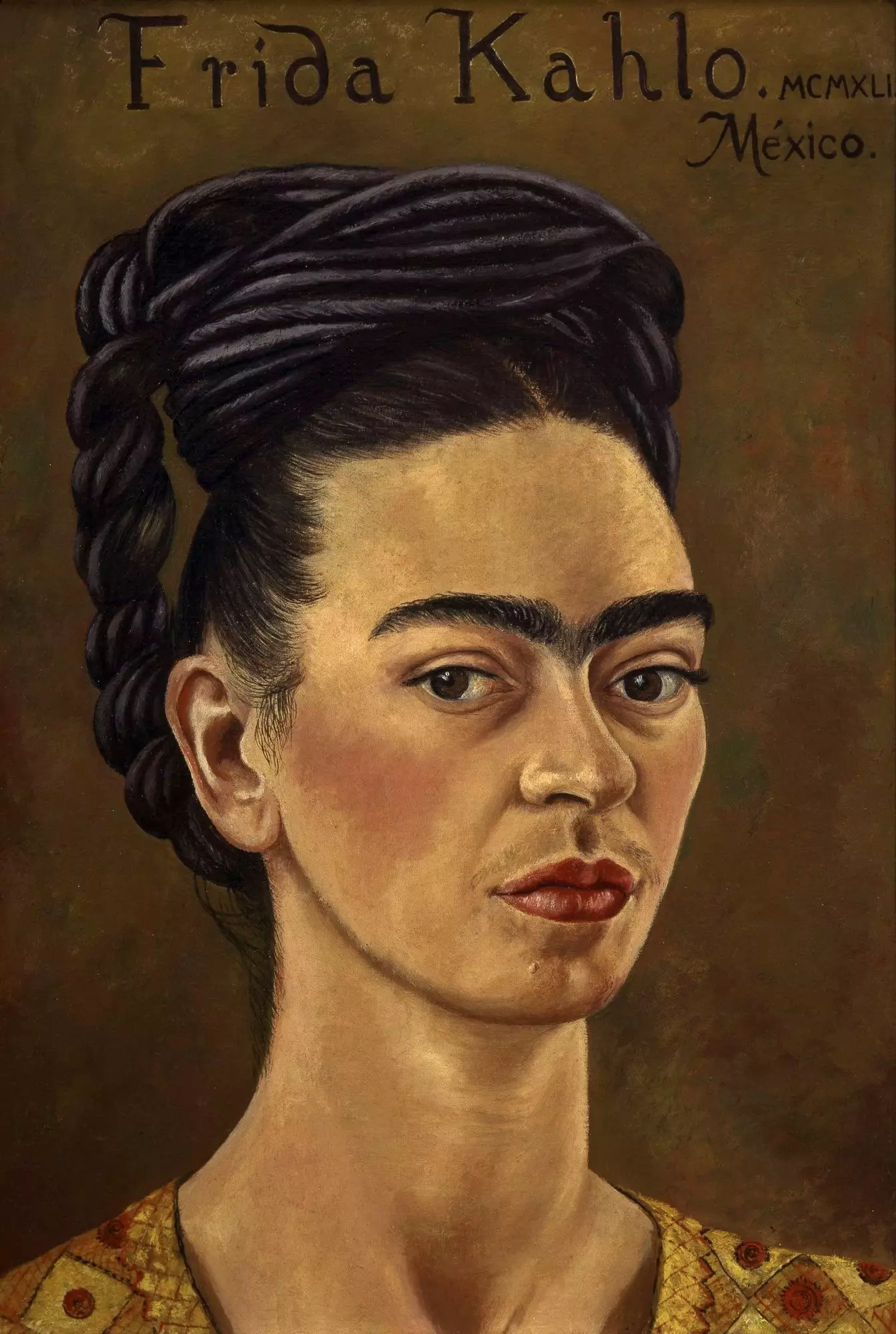 Un autoritratto a olio del 1941. Appartiene alla Collezione Jacques e Natasha Gelman di arte messicana del XX secolo e al...