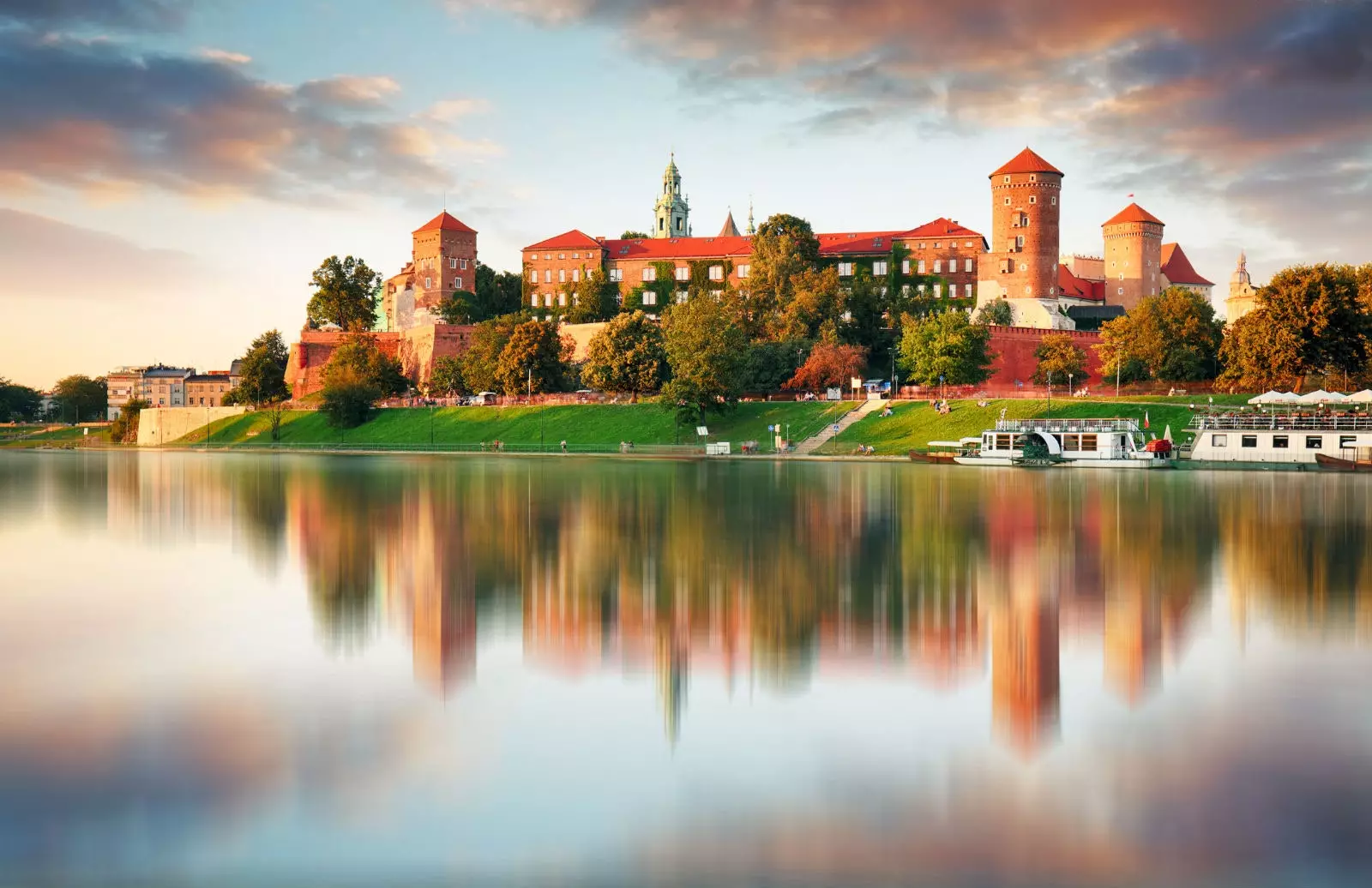 Krakov a jeho hrad Wawel.