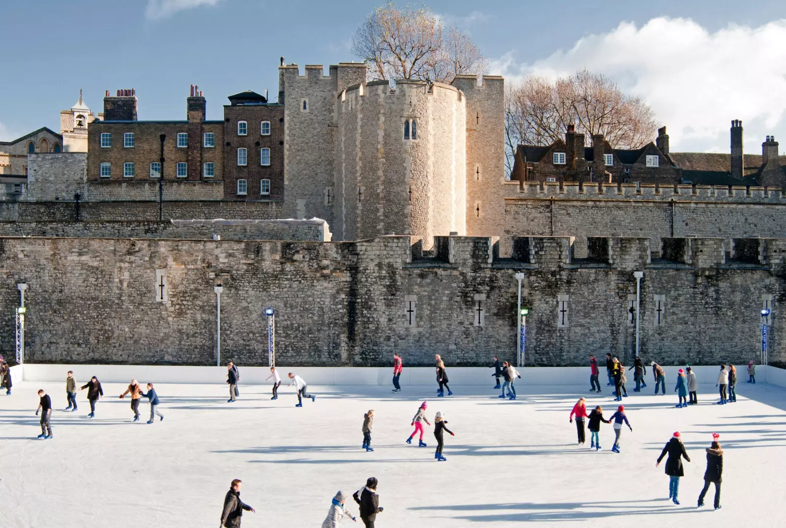 Tower of London skøjtebane i julen.