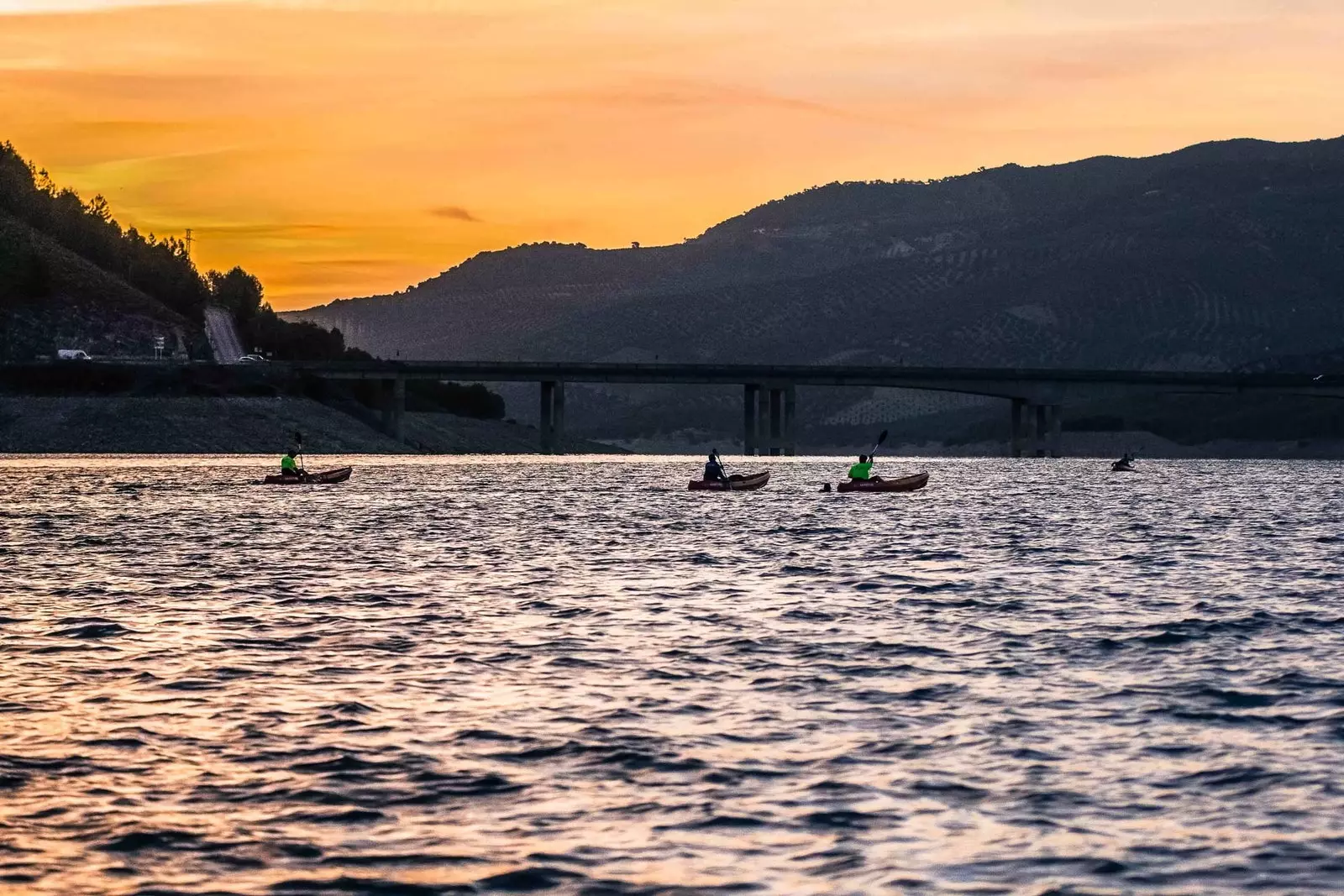 Tramonto dal bacino di Iznjar