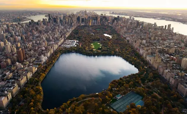 Letecký pohľad na Central Park