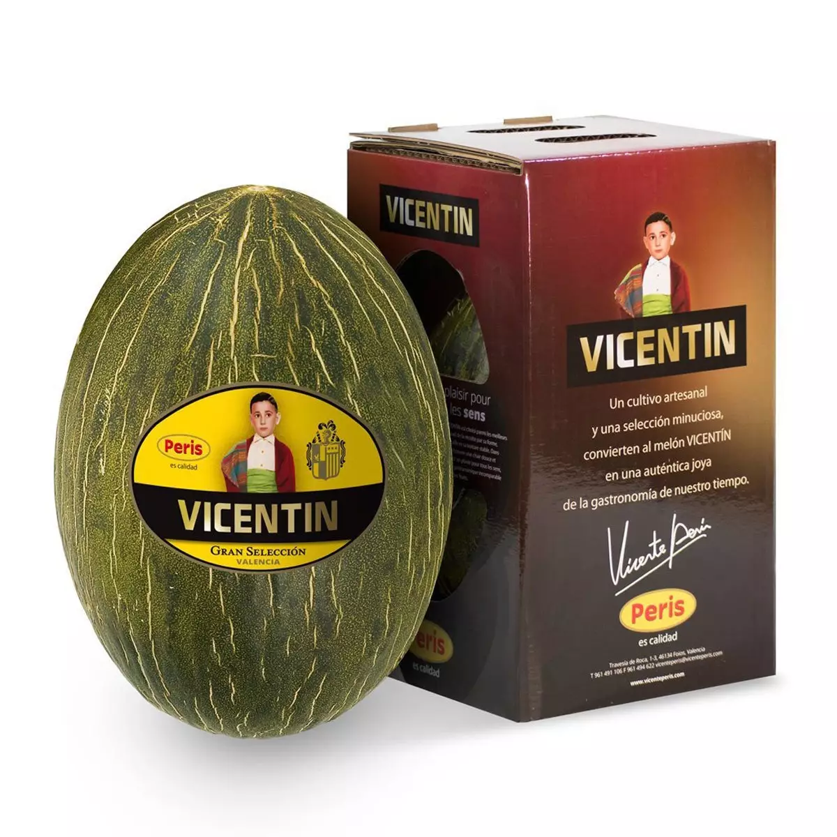 Den traditionellen Design vun enger vun de Melonenmarken a Spuenien