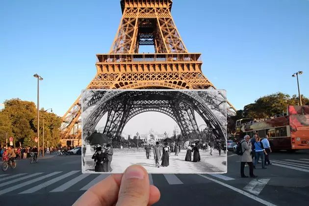 Pariz včeraj in danes, združen skozi fotografijo