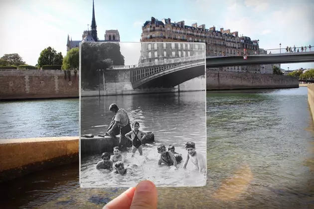 Dünün ve bugünün Paris'i fotoğrafla birleşti