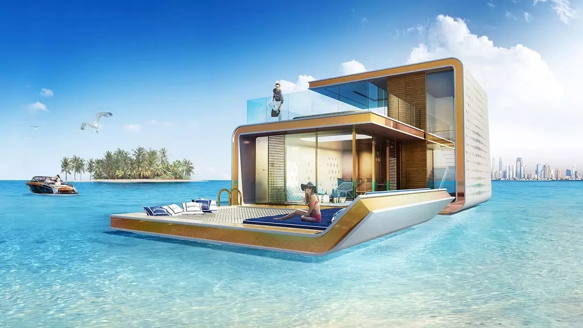 Ils installent la première maison flottante avec vue sur le fond sous-marin à Dubaï