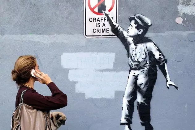 Banksy gimnastika Niujorke