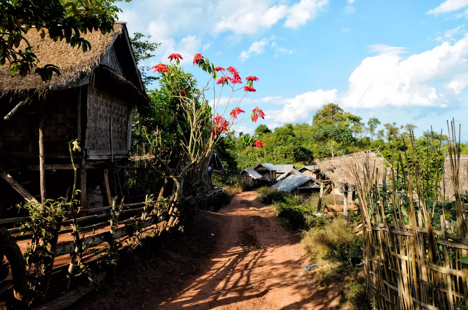 Klein dorp in de provincie Luang Namtha.