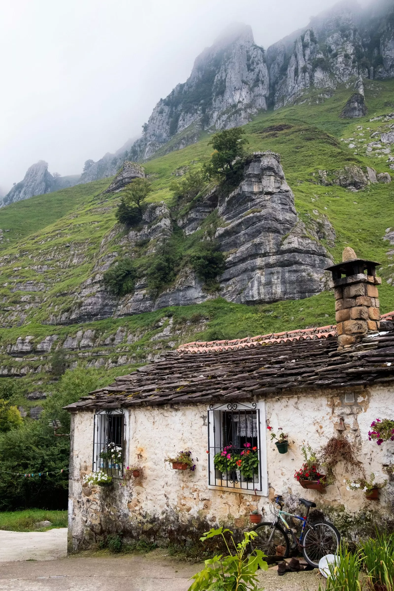 Hagyományos kőház San Roque de Riomierában.