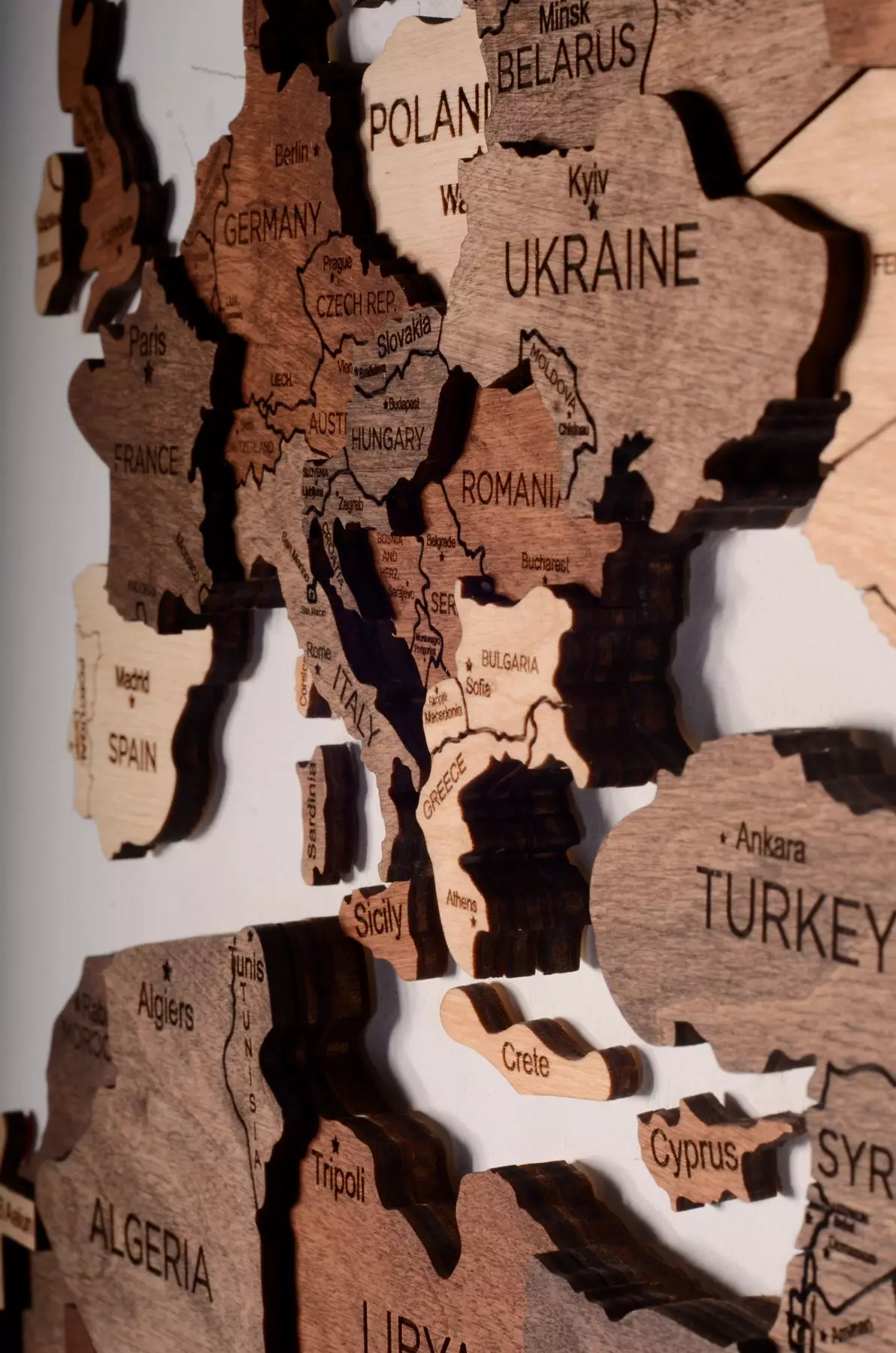 wooden map