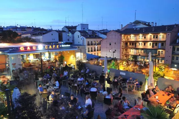 Views of the corrala from the Gaudeamus Café