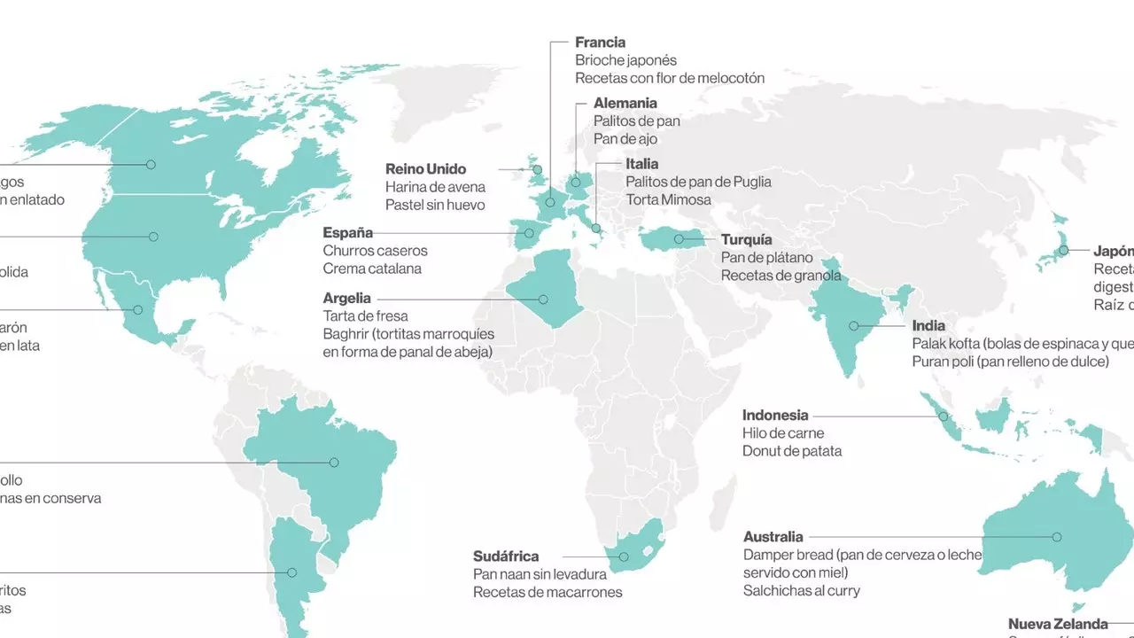 Wat is er in de wereld gebakken tijdens quarantaine? Deze kaart onthult