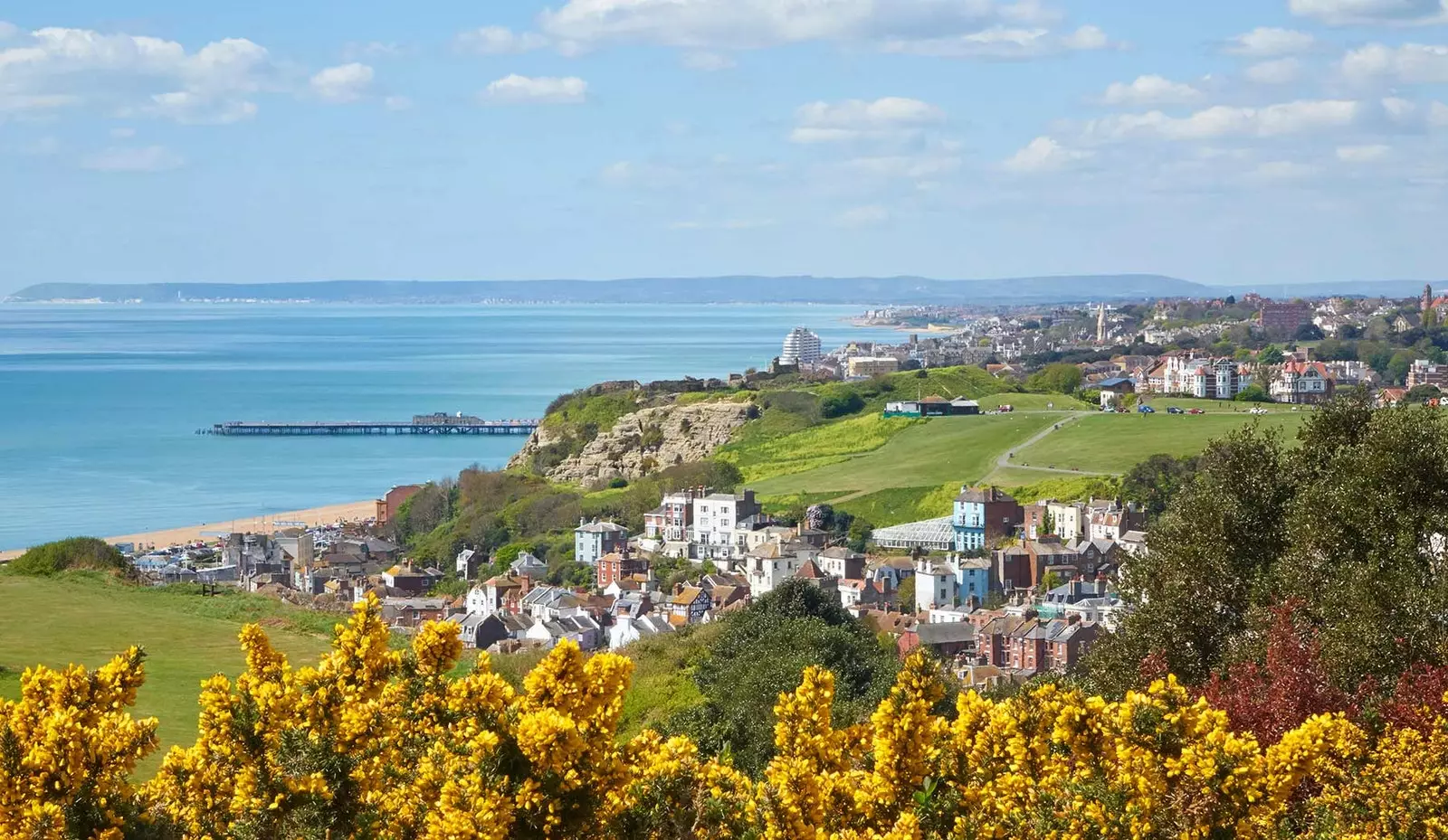 Θέα στο Hastings από το East Hill Park