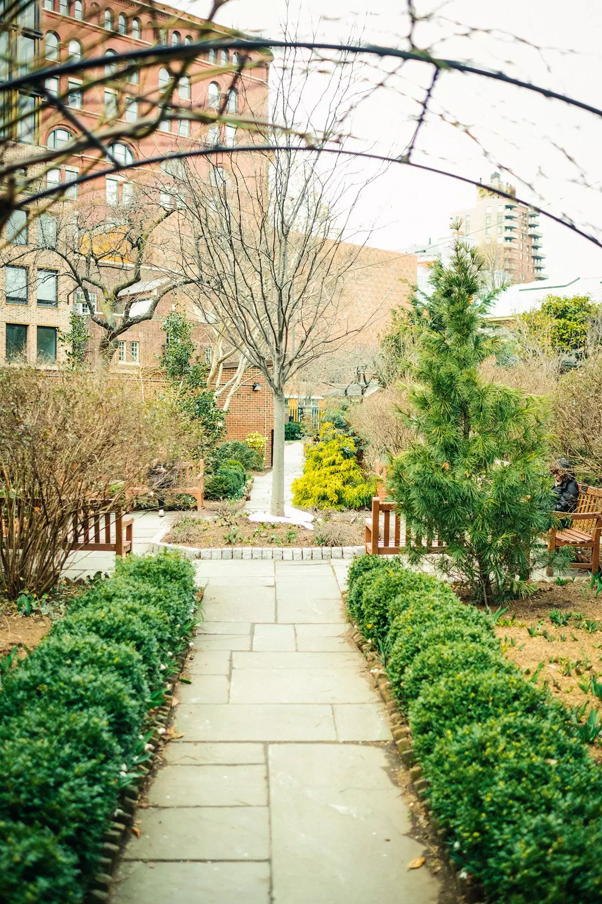 Le jardin secret à côté de l'église Saint-Luc