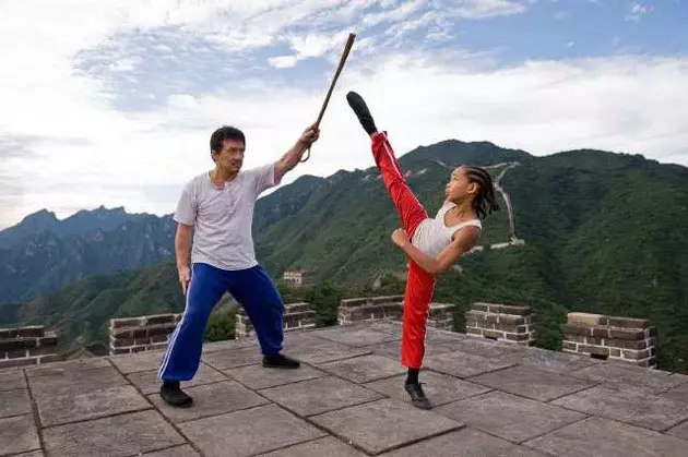 Karate kid Japanese martial arts on the Great Wall of China