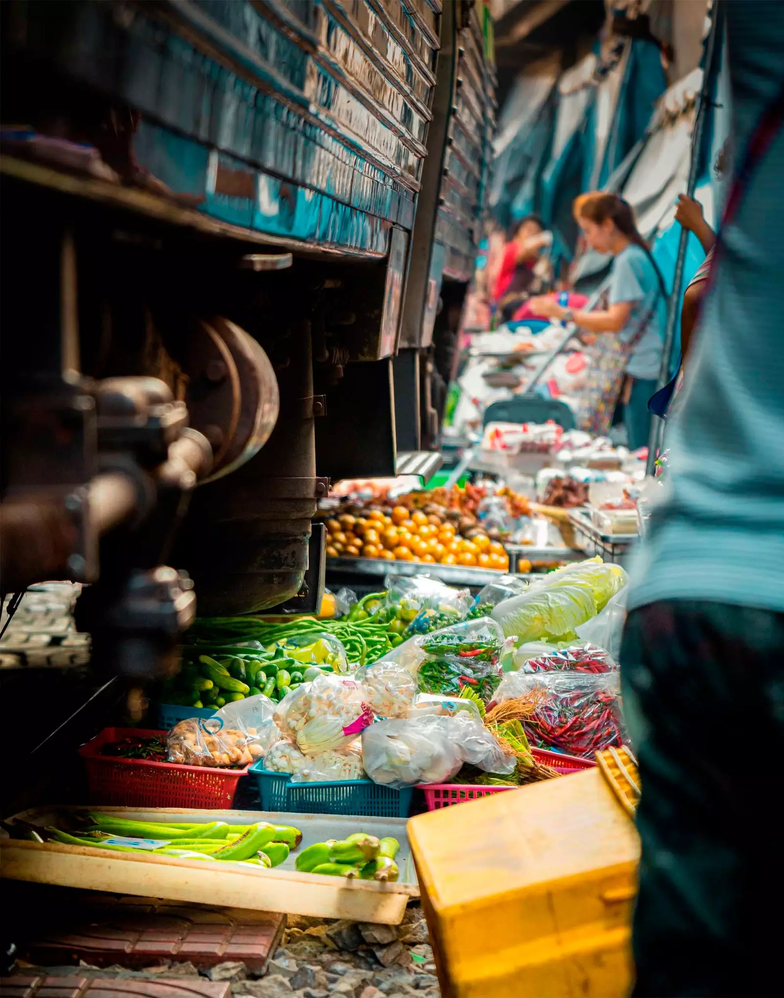 Mae Klongi turg Bangkoki rongiturg Tai