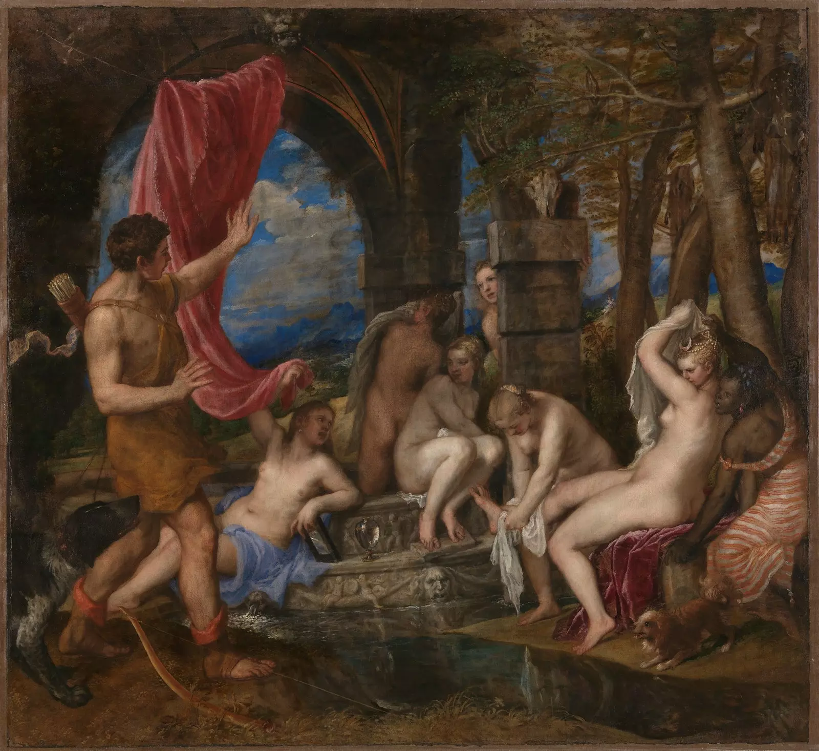 „Diana og Actaeon“. Titian.