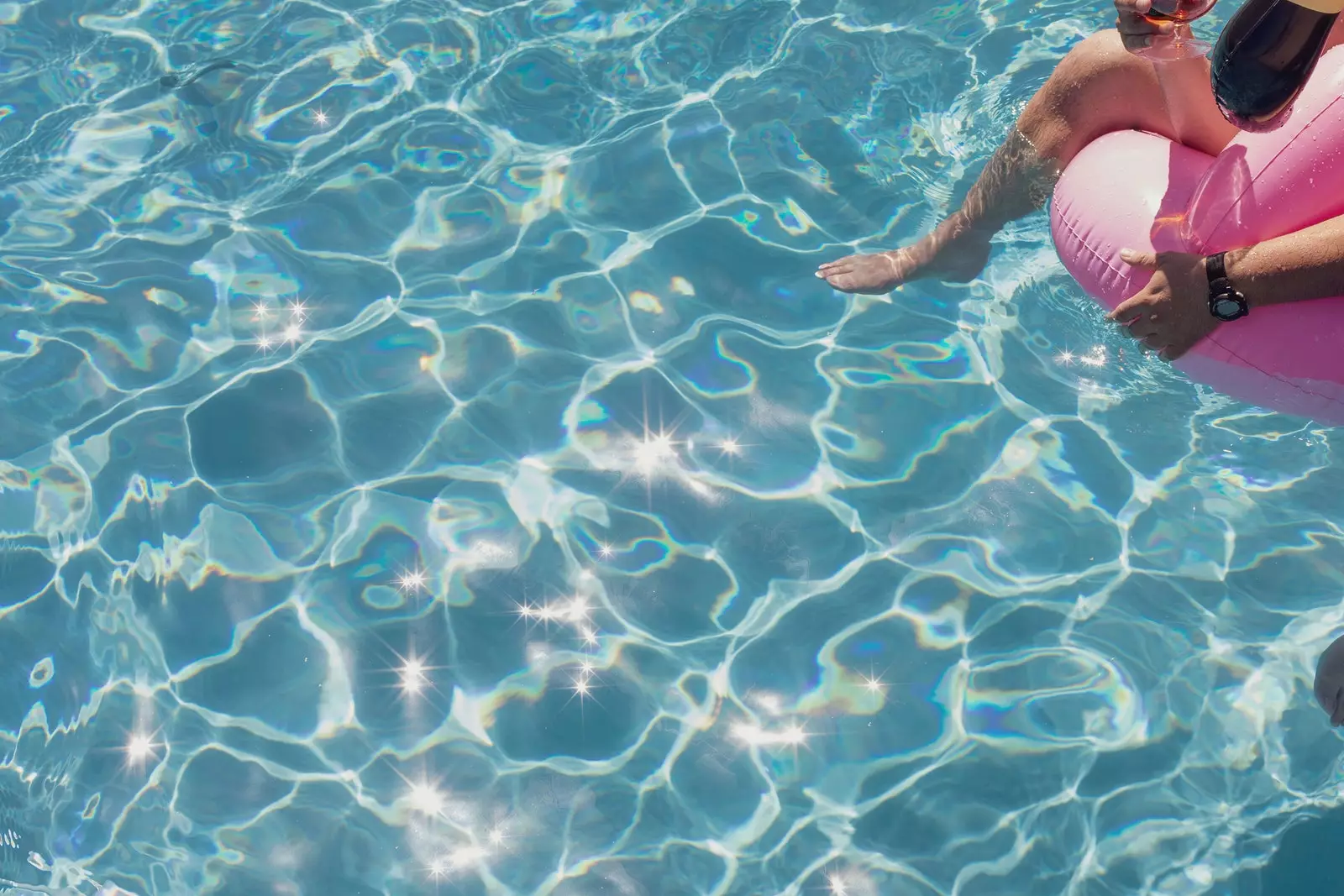 Man enjoying in the pool