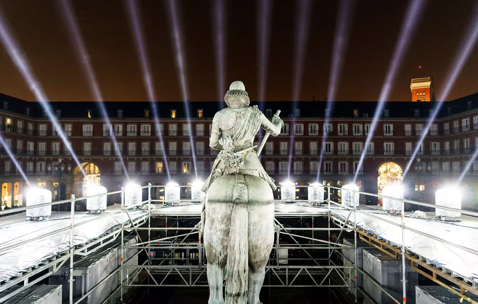 Den största videokartläggningen i Spanien kommer att berätta historien om Plaza Mayor i Madrid genom att projicera den på dess fasader