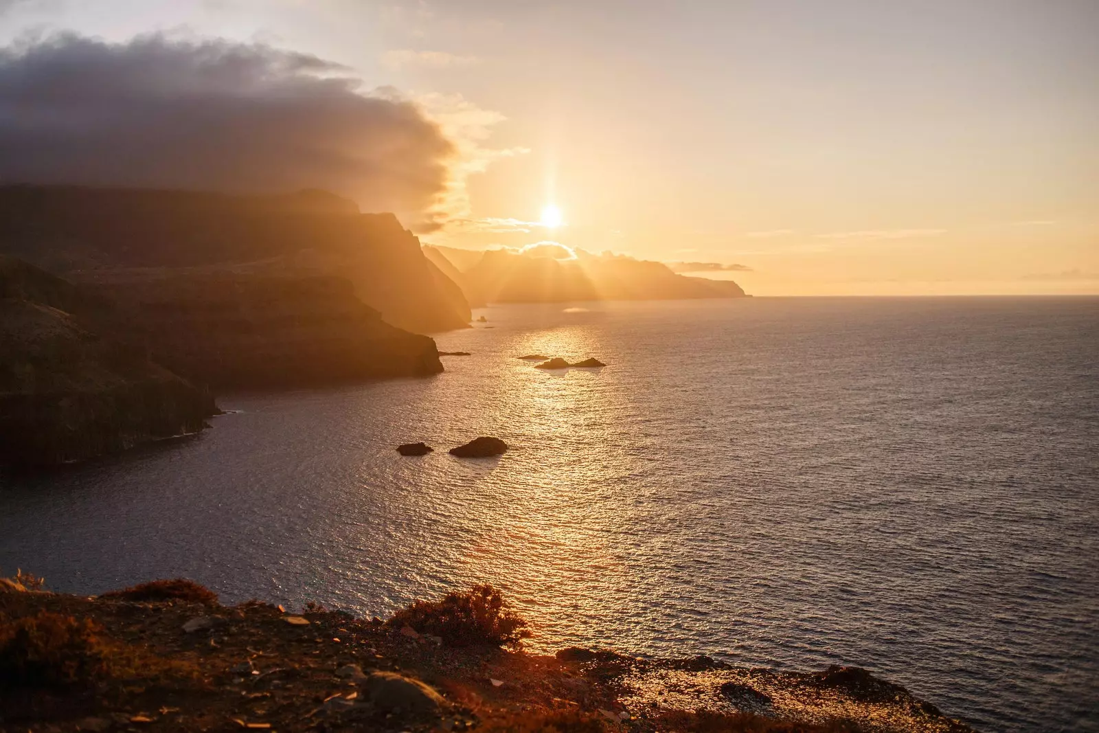 Die Sonne in Ponta do Rosto.