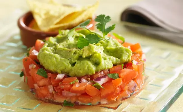 Guacamole su base di pomodoro.